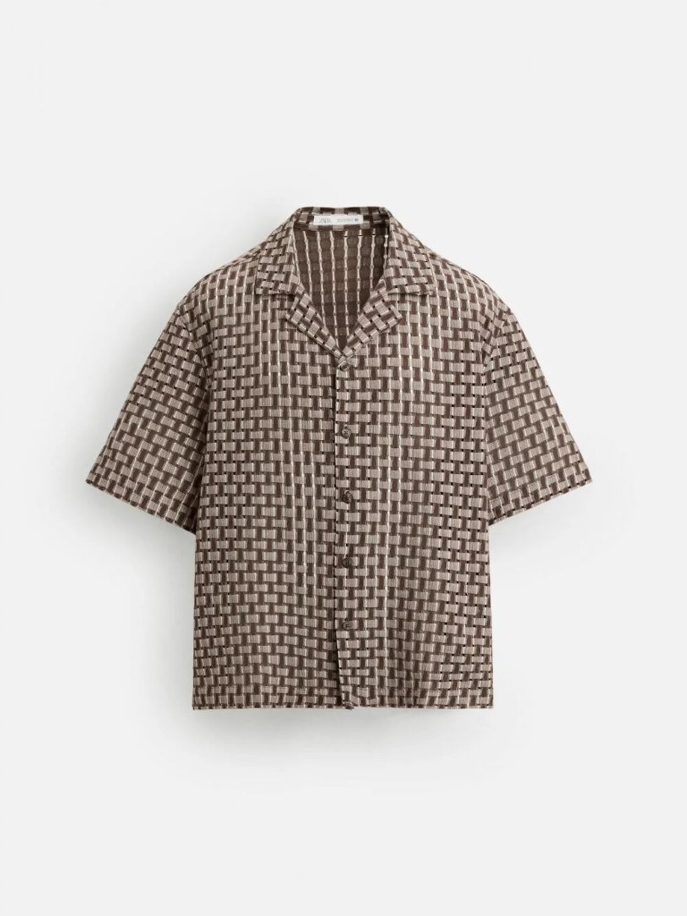 Zara — Textured Short Sleeve Shirt — Small